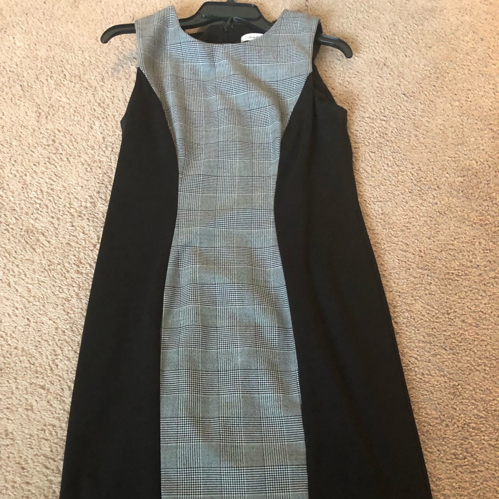 Calvin Klein gray and black dress